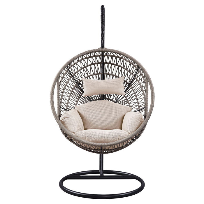 Vasant - Hanging Chair - Beige Fabric & Rope