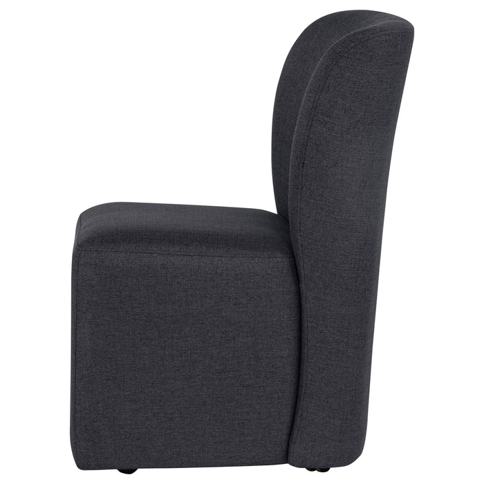 Jaelynn Upholstered Parsons Dining Side Chair Charcoal (Set of 2)