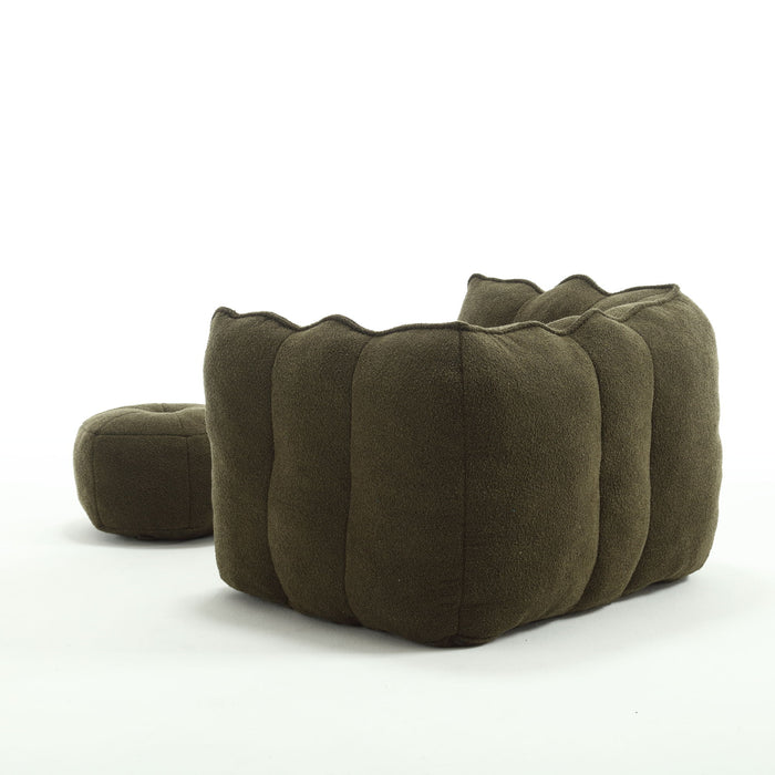 Soft Chenille Bean Bag Chair With High Resilient Foam