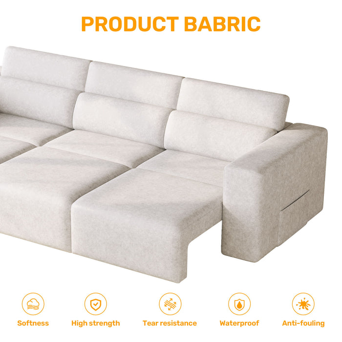 3 Seater Power Recliner Sofa With Wireless Charging And Remote Control