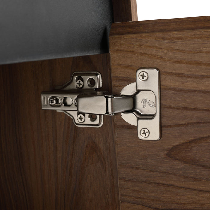 Bathroom Vanity Set With Resin Countertop Sink And 2 Doors, Engineered Wood