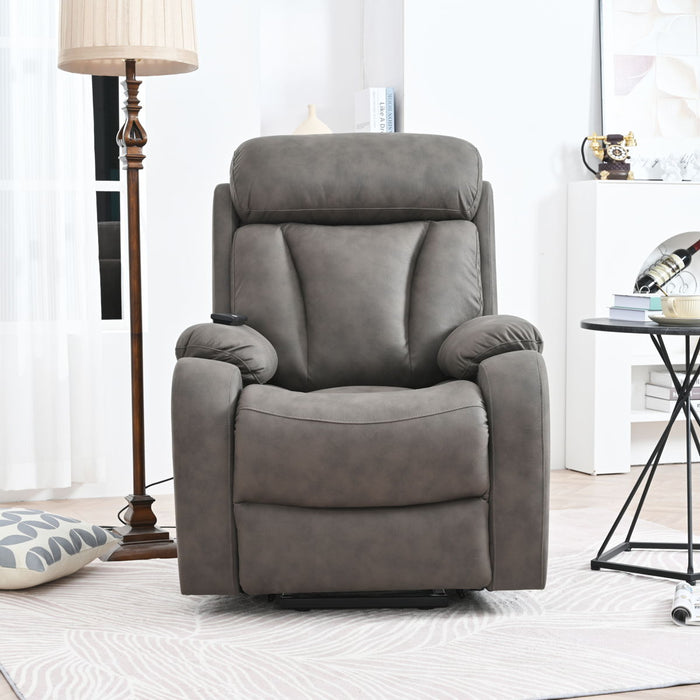 Lift Chair Recliner For Elderly Power Remote Control Recliner Sofa Relax Soft Chair Anti - Skid Australia Cashmere Fabric Furniture Living Room (Dark Gray)