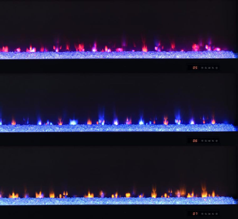 Carey - 79" TV Stand Fireplace Media Console - Dark Pine