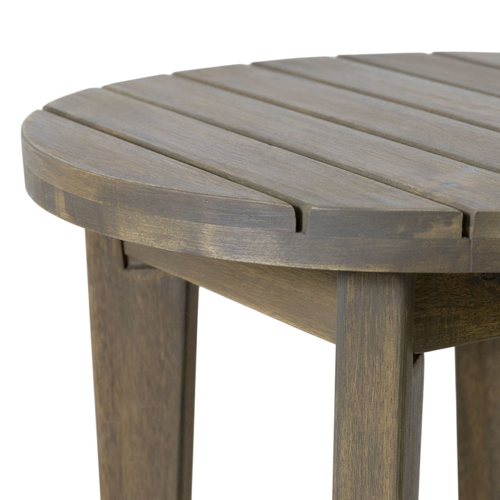 Outdoor Acacia Wood Side Table With Weather Resistance