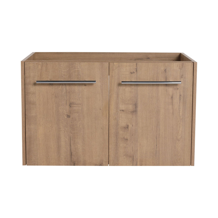 Modern Floating Bathroom Vanity With Resin Sink, Soft Close Doors