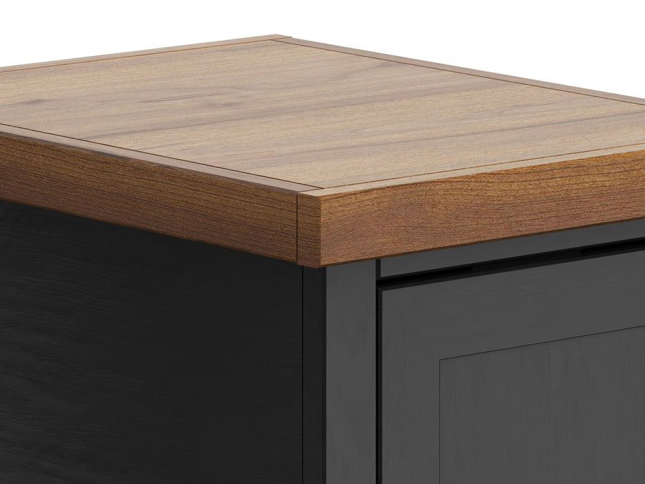 Chairside Table - Black / Whiskey