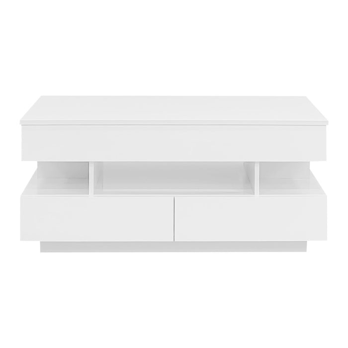 Multi Functional Lift Top Coffee Table With 2 Drawers