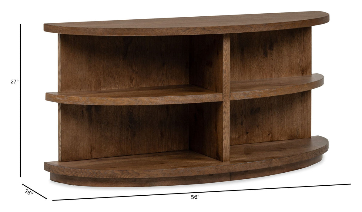 Oswald - Demilune Sofa Table - Brown