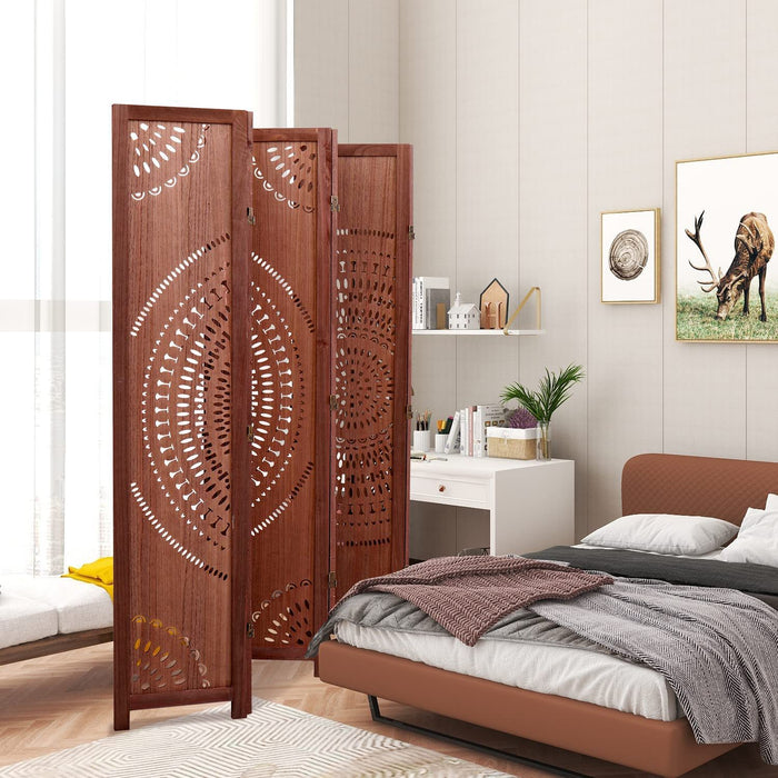 Panel Solid Wood Folding Room Divider