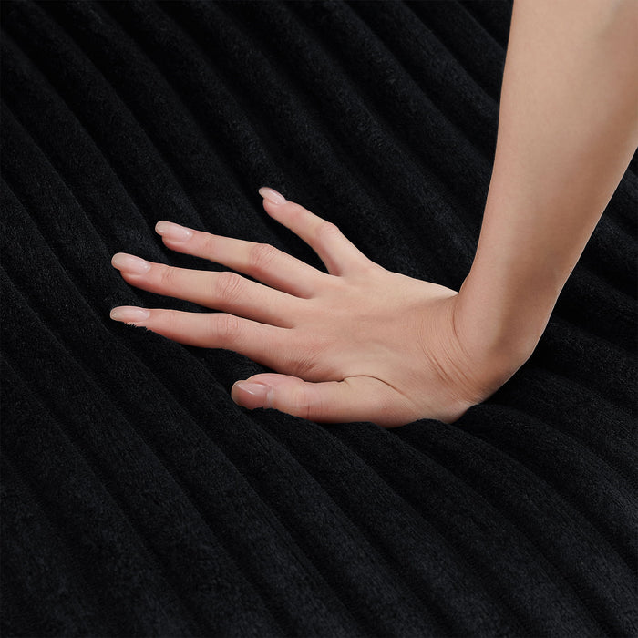 Modern 4 Seater Corduroy Sofa Couch With USB Ports And Hidden Storage