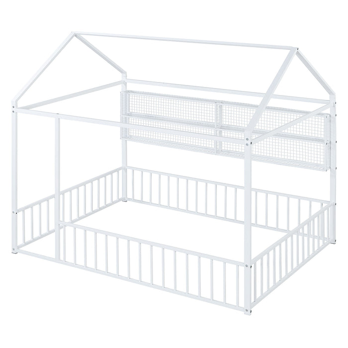 House Frame With Fence And Shelves