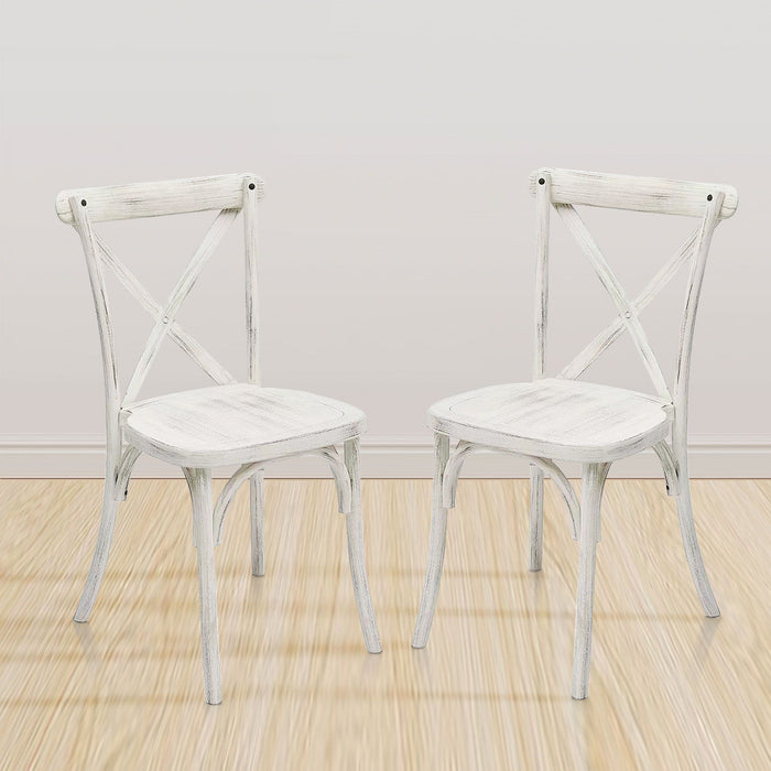 Resin X-Back Chair (Set of 2) - Lime Wash