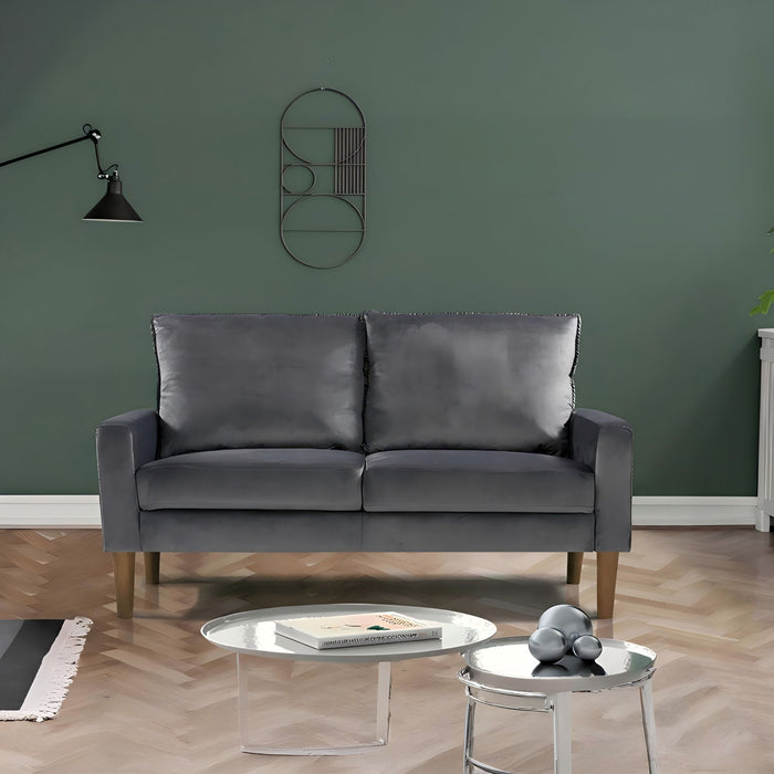 Upholstered Loveseat Sofa, 2 Seater Couch For Living Room Apartment