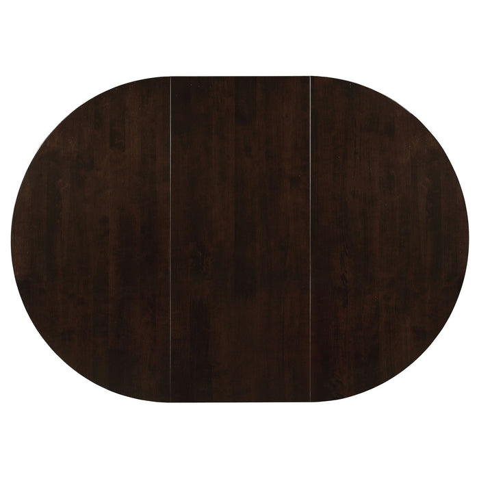Gabriel - Oval 7 Piece Dining Set With Chairs - Cappuccino