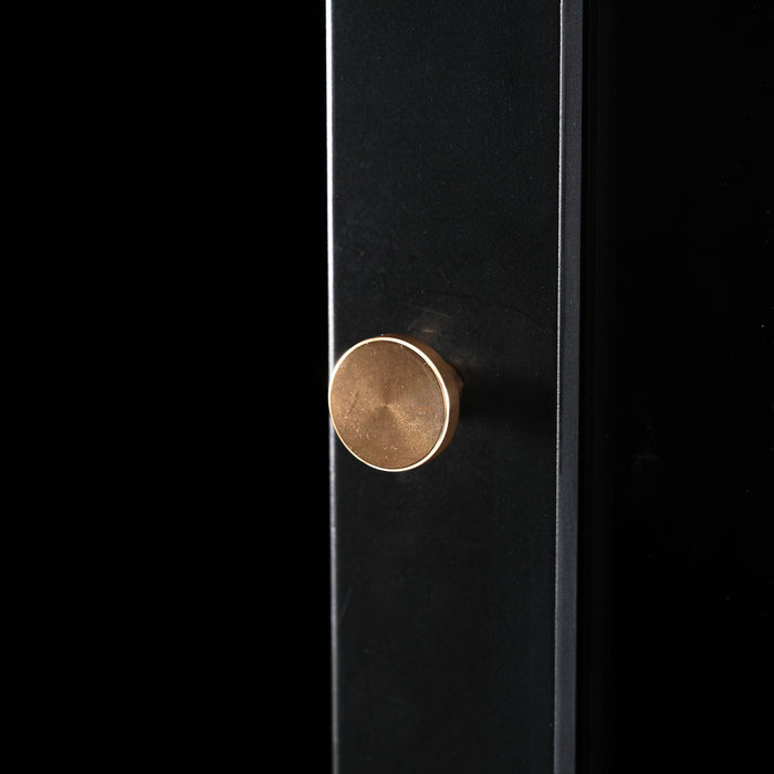 Freestanding Tall Bathroom Cabinet With Adjustable Shelves, Drawers, Soft Close Glass Doors