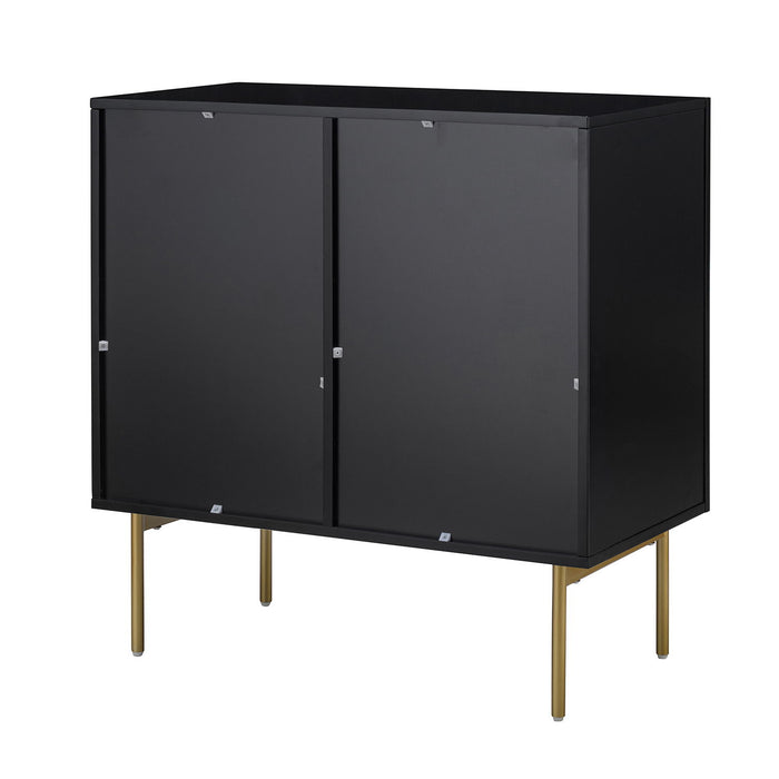 Knossos 30" Tall 2 Door Accent Cabinet - Black