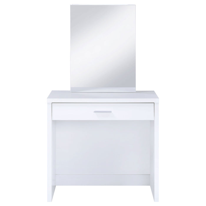 Walsh - Makeup Vanity Table With Mirror And Stool - White