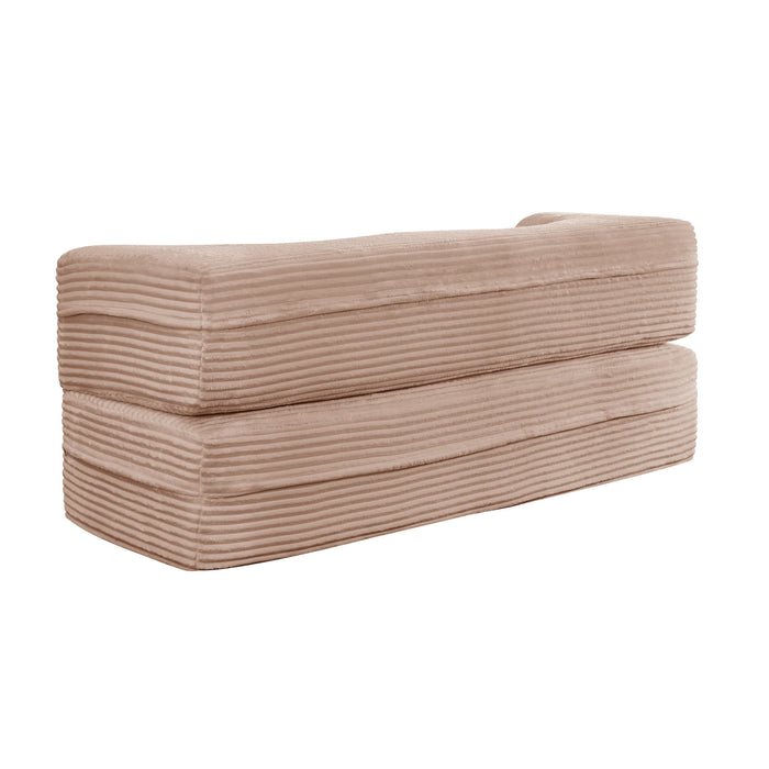 Floor Convertible Sleeper Sofa Bed With 2 Pillows