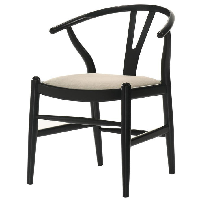Crestmont - Wood Wishbone Dining Side Chair (Set of 2) - Black