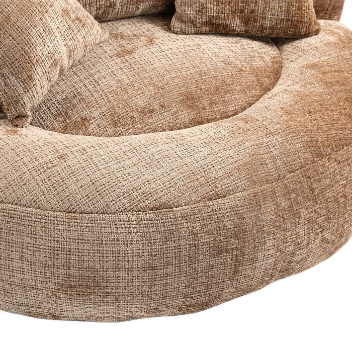 Lazy Sofa High Back Bean Bag Chair Couch With 3 Pillows