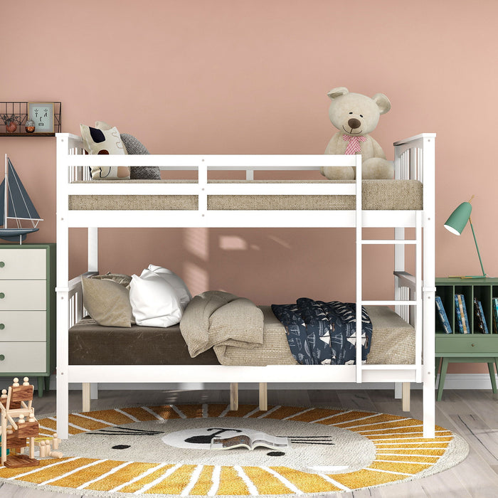 Bunk Bed With Ladder For Bedroom