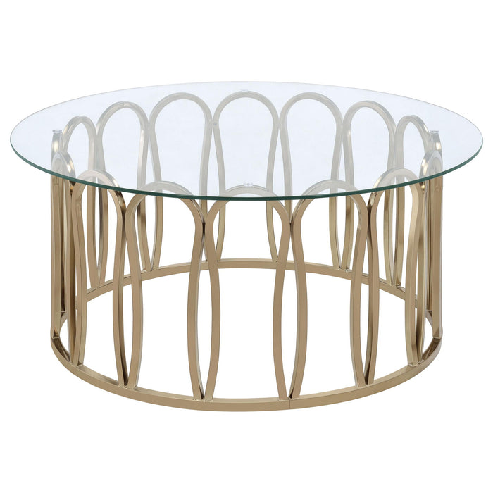 Monett 2-piece Coffee and End Table Set Chocolate Chrome