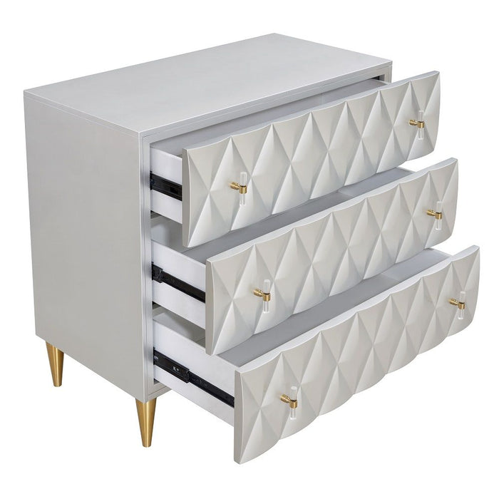 Anson - Console Cabinet - Metallic Silver & Champagne