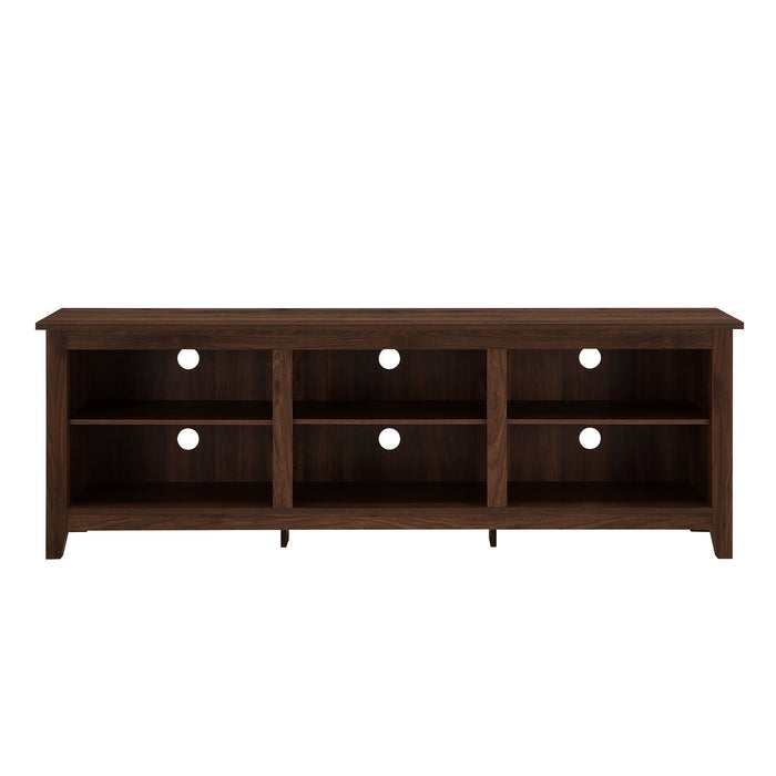 Modern Transitional 3 Shelf Open Storage TV Stand