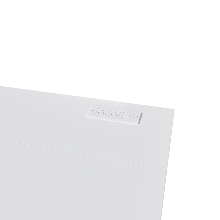 Murphy Bed With Storage Drawers And Charging Cabinet, Foldable Panels, Swivel Wheels