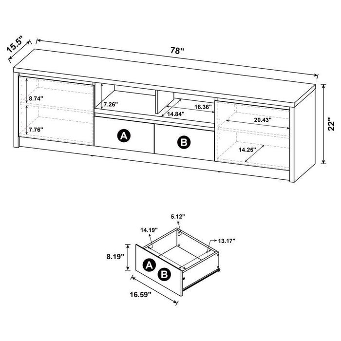 Winfield - 3-Piece Entertainment Center TV Stand