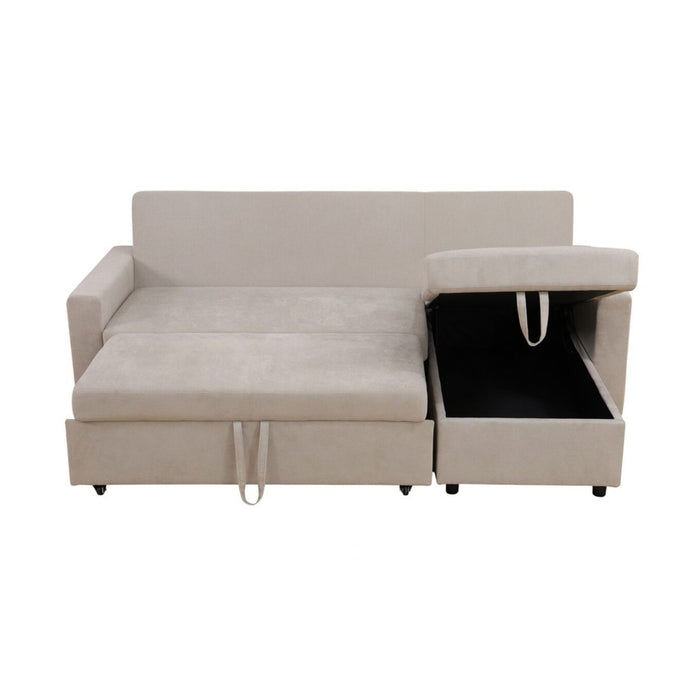 L - Shaped Convertible Sofa Bed With Storage Chaise