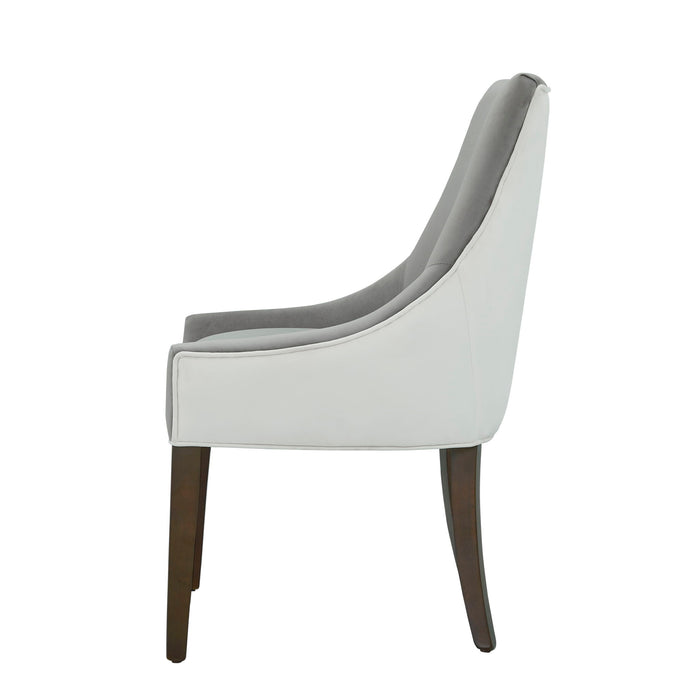 Jackson - Upholstered Dining Chair Elegant Design - Smoke / White