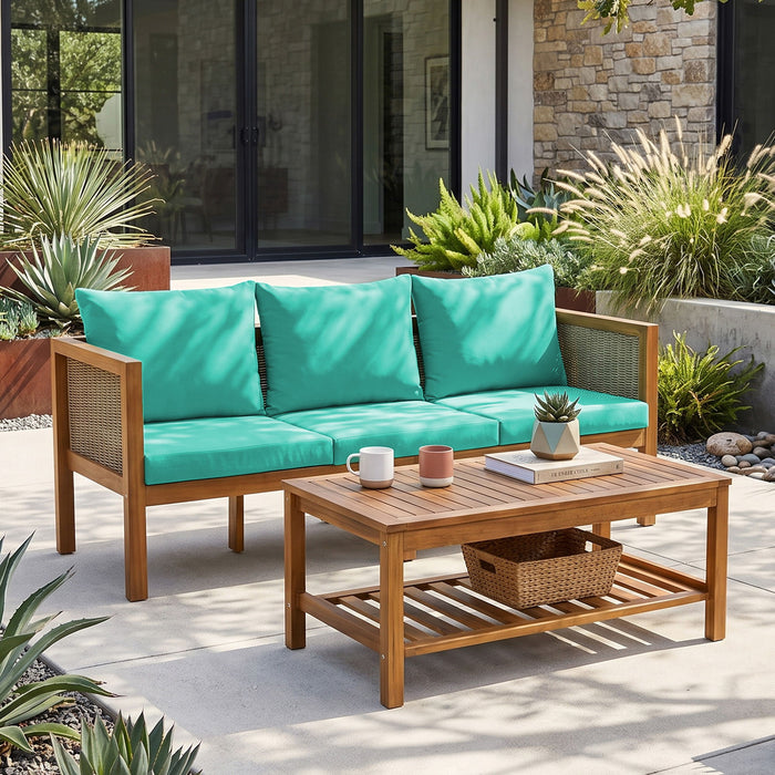 Patio Set Outdoor With Coffee Table And Cushions