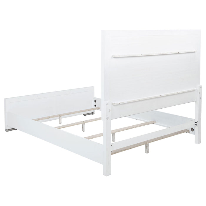 Gracemont 57-inch Queen Panel Bed Grey and White