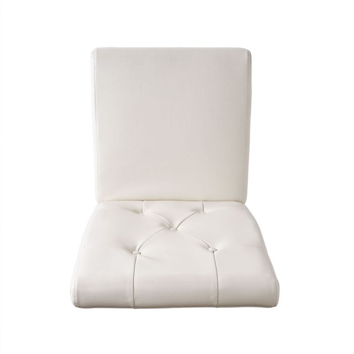 Carter - 5 Tuft Dining Chair With Button Tufted Backrest And Espresso Legs - Ivory