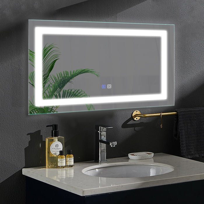 led Bathroom Vanity Mirror With Front Light, 40 X 24 Inch, Anti Fog, Dimmable, Color Temper 5000K, Night Light, Both Vertical And Horizontal Wall Mounted Vanity Mirror (40X24)