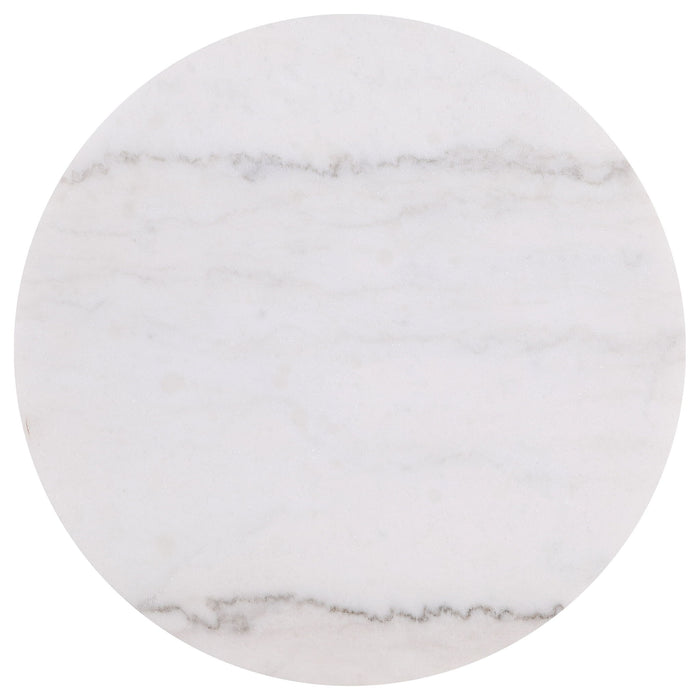 Jason 3-piece Round White Marble Coffee Table Set Greige