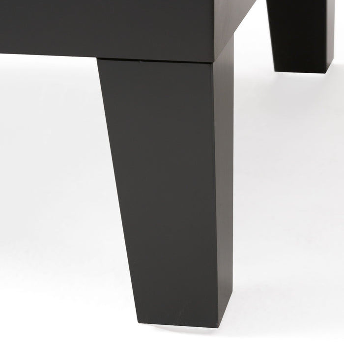 Chatham - Ottoman With Drawer Leather Storage Solution - Dark Coffee