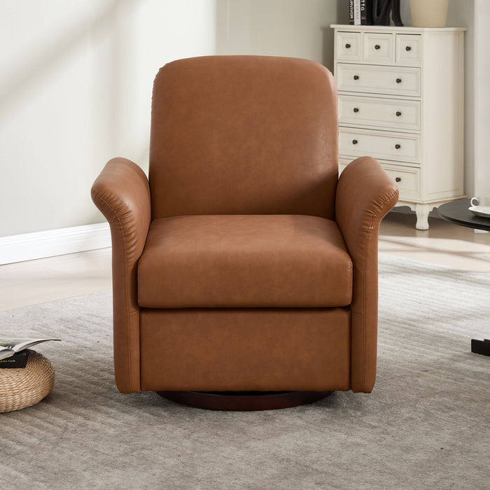 Modern Swivel Barrel Accent Chair With Base