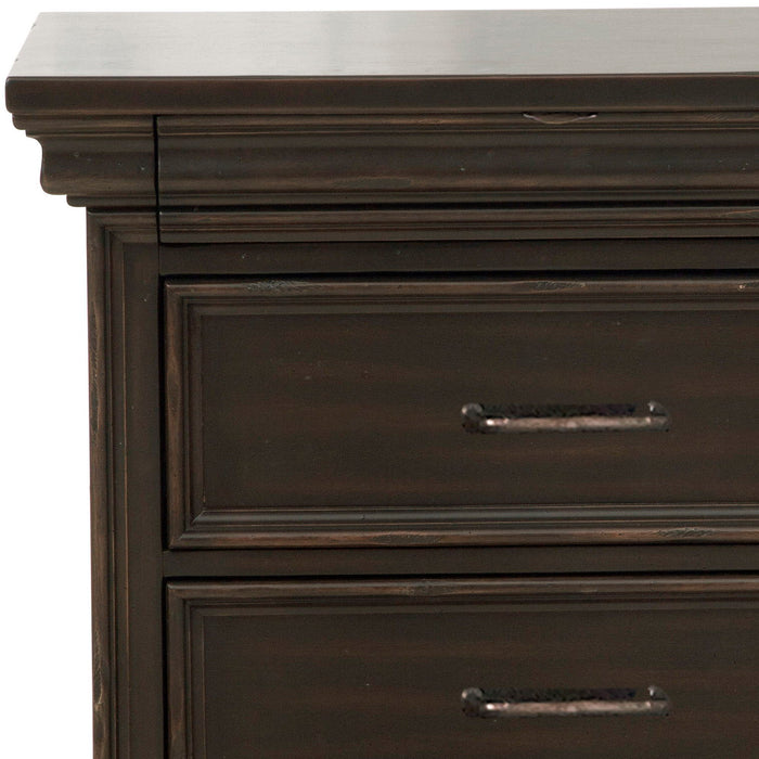 Caldwell - 2 Drawer Nightstand - Deep Brown