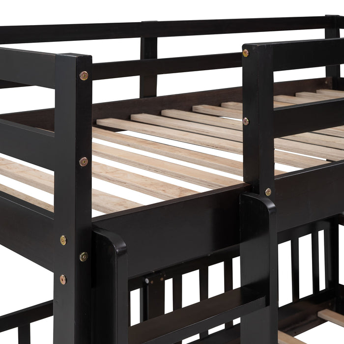 Bunk Bed With Convertible Ladder And Slide