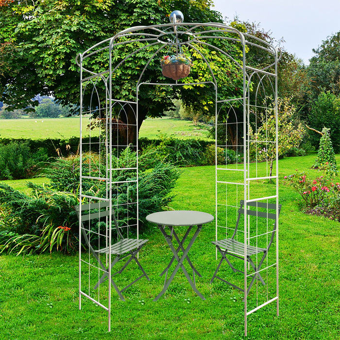 Metal Garden Arch Iron Garden Arbors Gazebo Dia High Birdcage Shape Pergola Pavilion For Wedding Ceremony