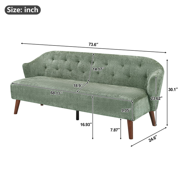 3 Seater Tufted Upholstered Couch Comfy Living Room Sofa