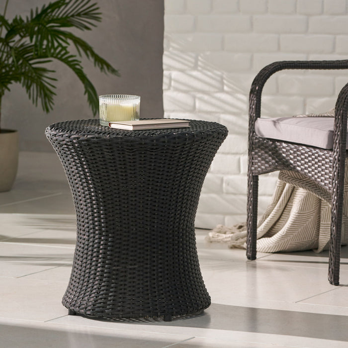Thrive - Hourglass Rattan Table With No Glass Top
