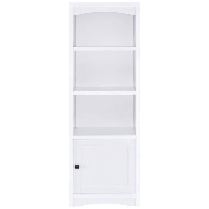 Laughlin 4-shelf Engineered Wood Media Tower White