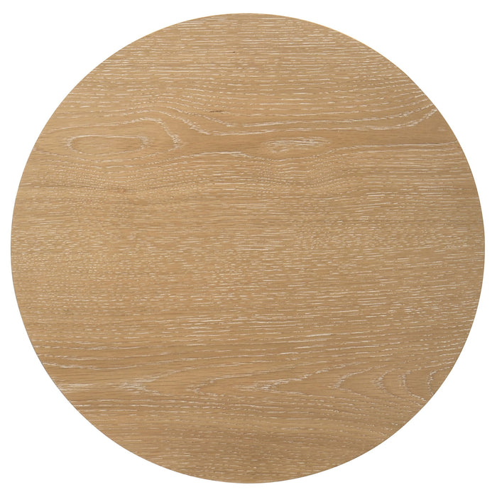 Ottowa 2-piece Round Wood Coffee Table Set Light Oak