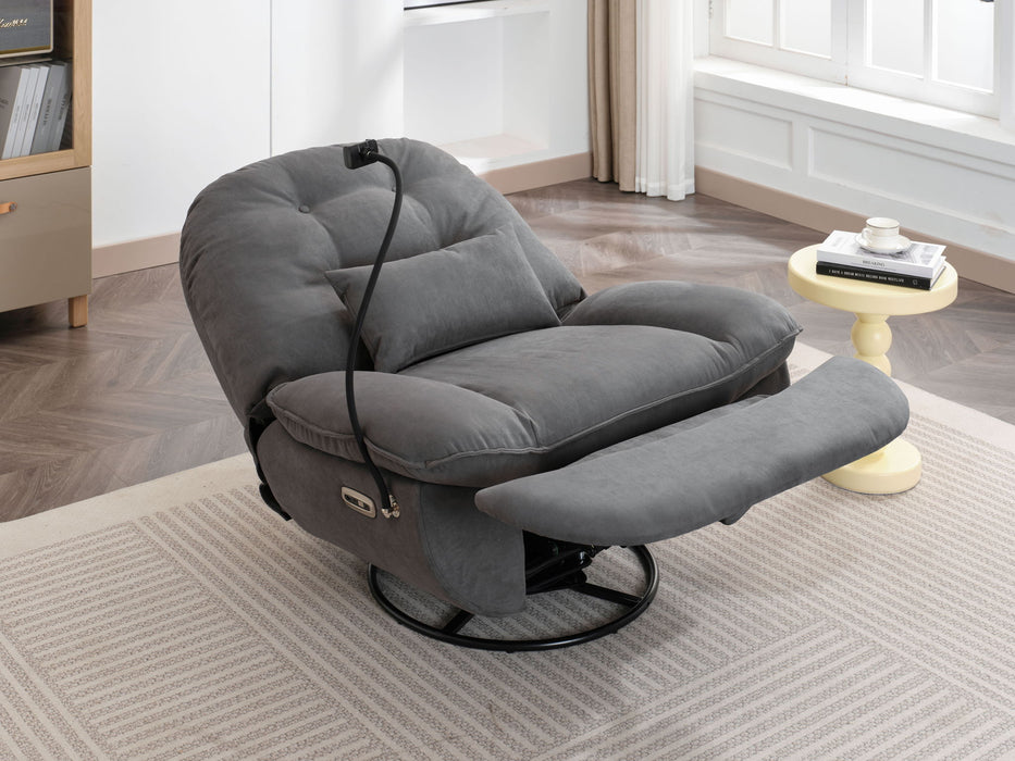 Power Recliner Swivel Glider USB Charger With Bluetooth Music Player, Sleep, Working, Game And Leisure
