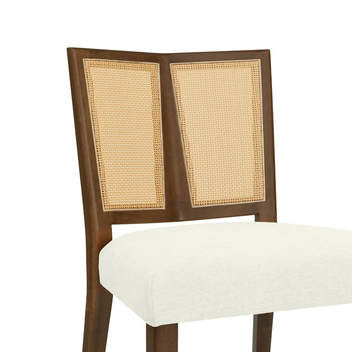 Mid Century Rattan Dining Chair Without Arms Set