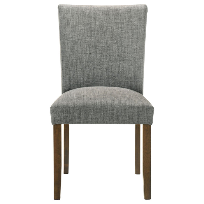 Luxe Upholstered Dining Side Chairs With Gently Curved Back (Set of 2)