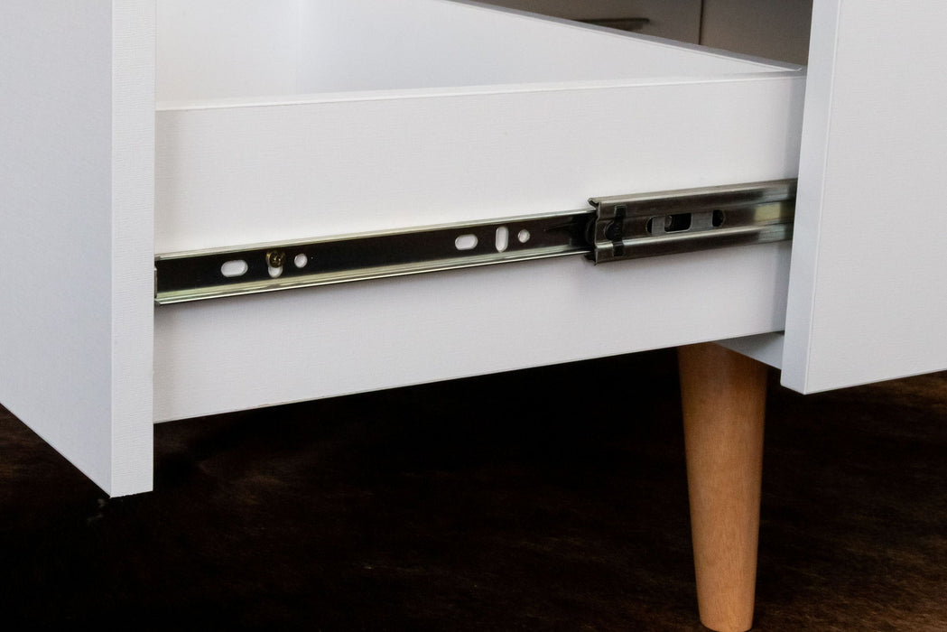 TV Stand For TVs Up To 60" With Open Storage Shelf, 2 Doors, 1 Drawer And Cable Management